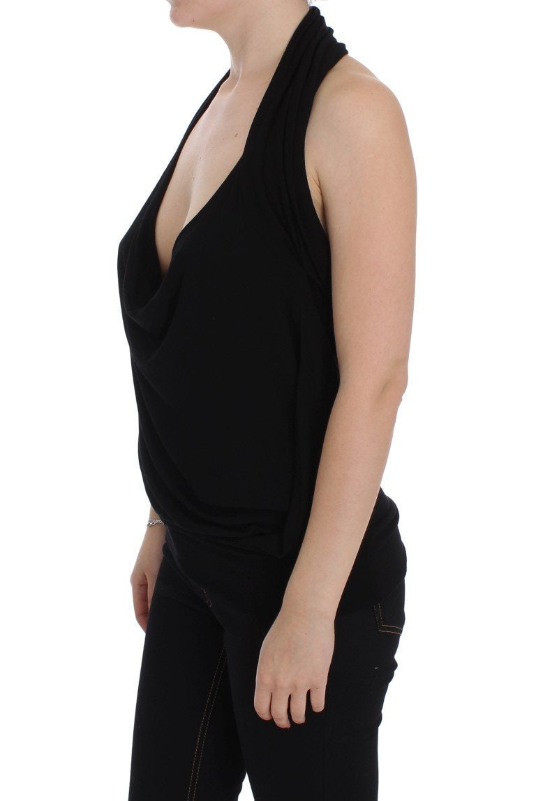 Black Stretch Sleeveless Blouse