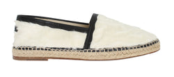 White Xiangao Lamb Fur Espadrilles