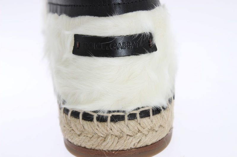 White Xiangao Lamb Fur Espadrilles