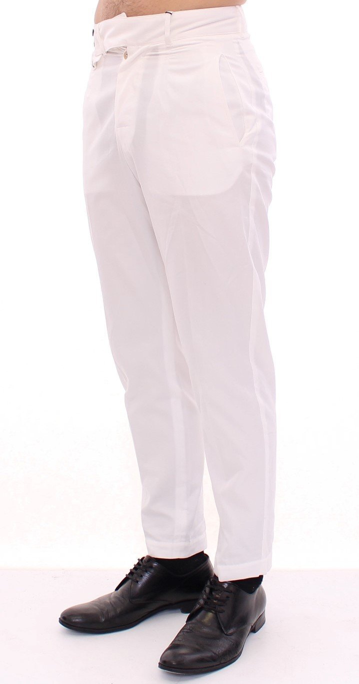 White Regular Fit Chinos Pants