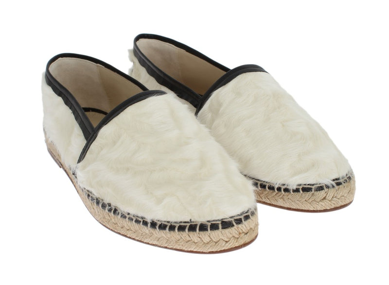 White Xiangao Lamb Fur Espadrilles