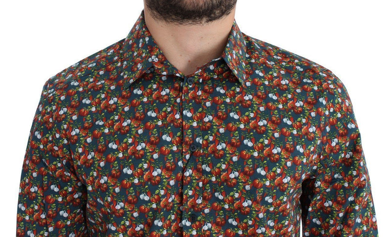 Tomato Garlic Print GOLD Slim Fit Shirt