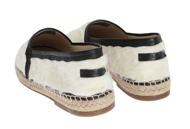 White Xiangao Lamb Fur Espadrilles