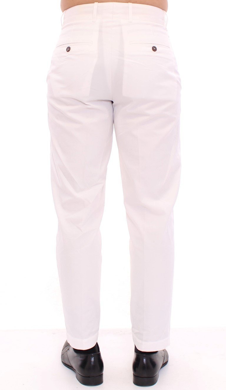 White Regular Fit Chinos Pants