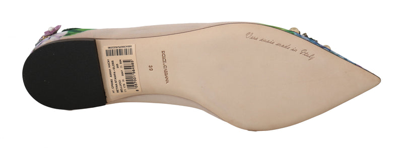 Beige Hortensia Crystal Ballet Flats