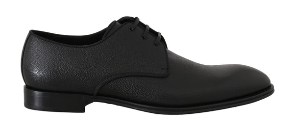 Black Leather Derby Formal Shoes