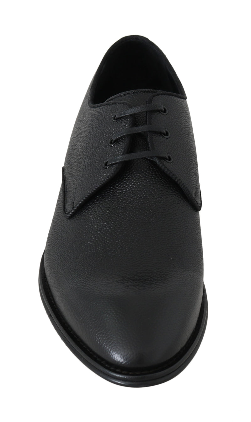 Black Leather Derby Formal Shoes