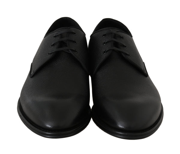 Black Leather Derby Formal Shoes