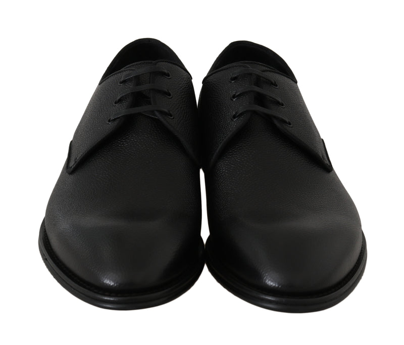 Black Leather Derby Formal Shoes