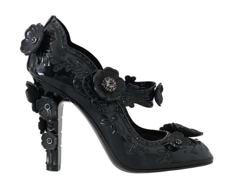 Black CINDERELLA Crystal Heels Shoes