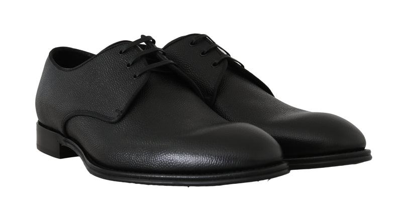 Black Leather Derby Formal Shoes