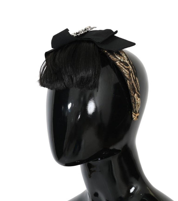 Gold Brocade Crystal Headband