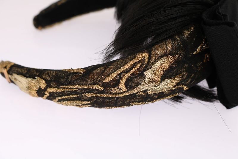 Gold Brocade Crystal Headband