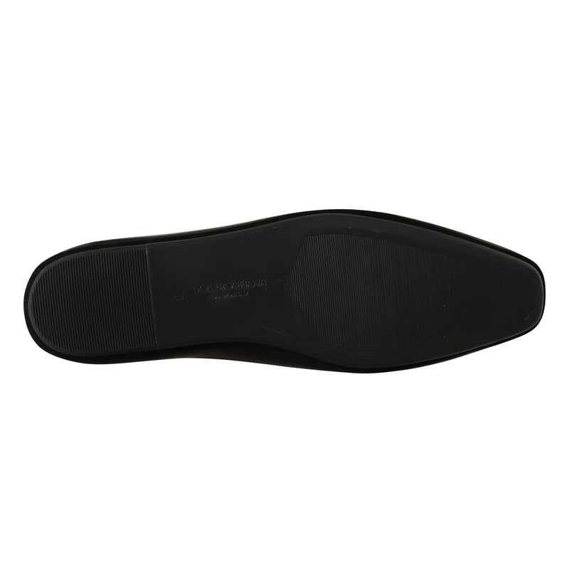 Black Patent Leather Slides Loafers