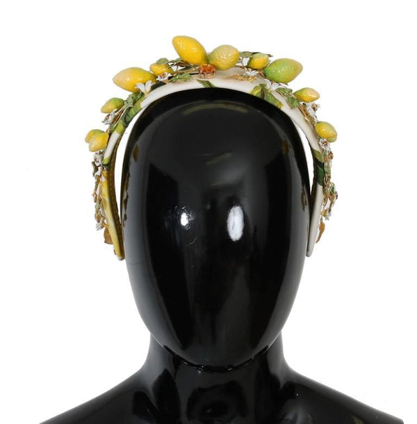 Yellow Lemon Crystal Floral Headband