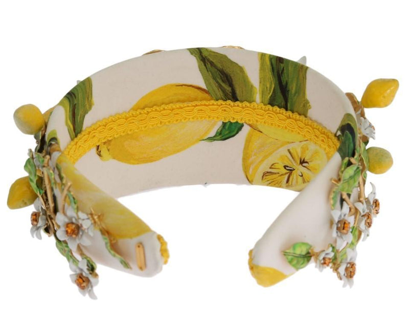 Yellow Lemon Crystal Floral Headband