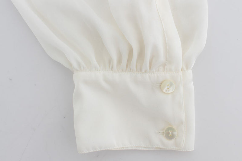 White Button Down Blouse Shirt