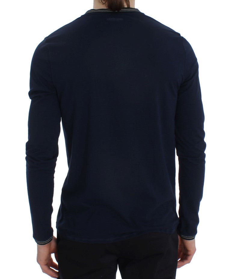 Blue Cotton Stretch T-Shirt