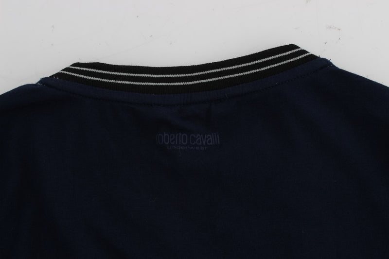 Blue Cotton Stretch T-Shirt