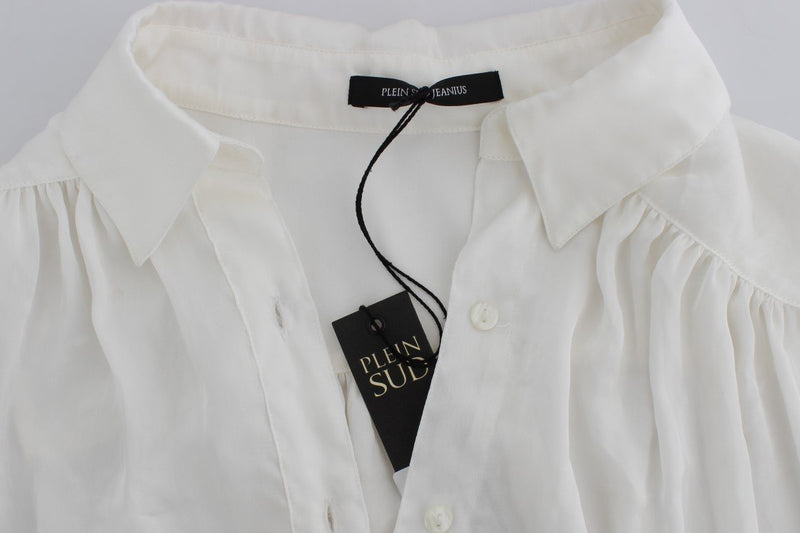 White Button Down Blouse Shirt