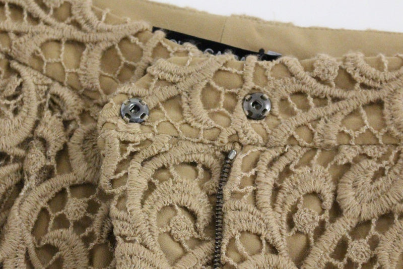 Beige wool shorts pants