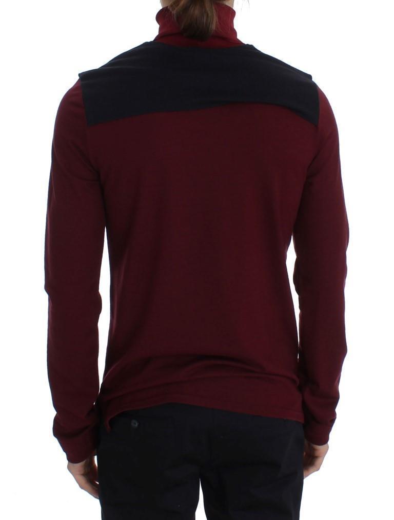 Bordeaux Wool Turtleneck Sweater