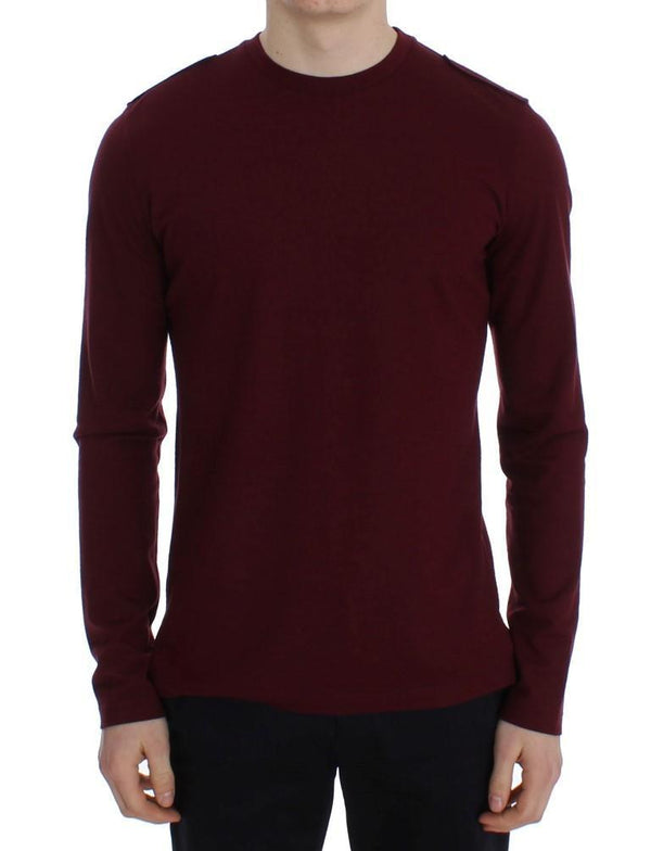 Bordeaux Wool Crewneck Sweater