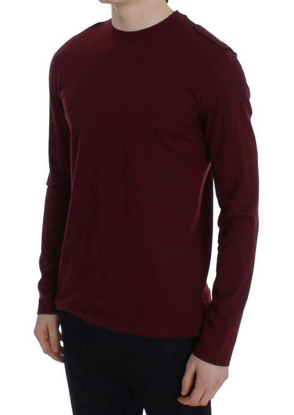 Bordeaux Wool Crewneck Sweater