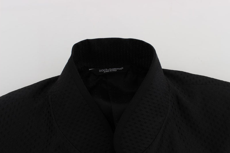 Black Silk Torero Slim Fit Jacket