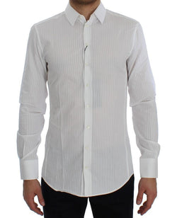 White Striped SICILIA Slim Fit Shirt