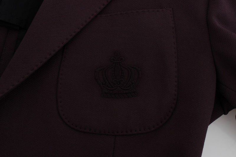 Purple Royal Crown Slim Fit Blazer Jacket