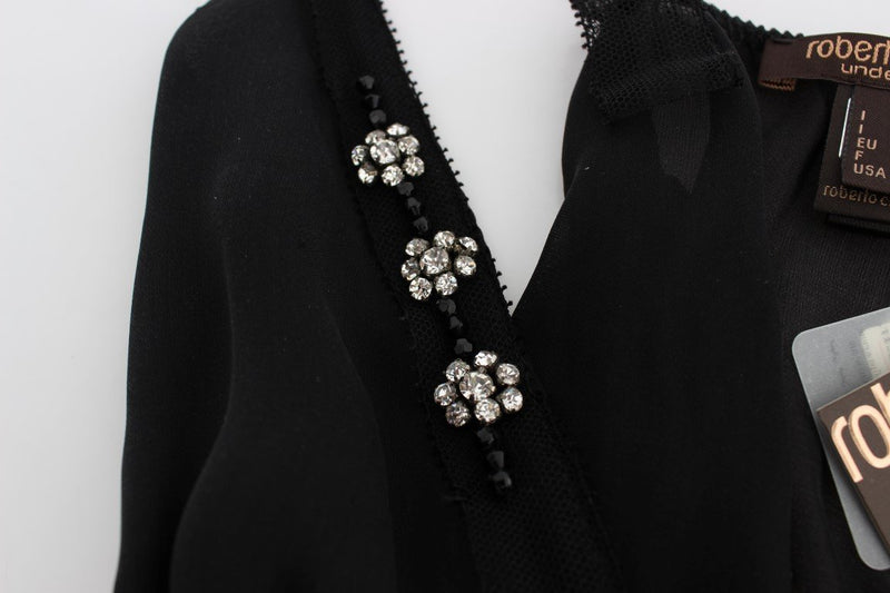 Black Silk Camisole Top Blouse