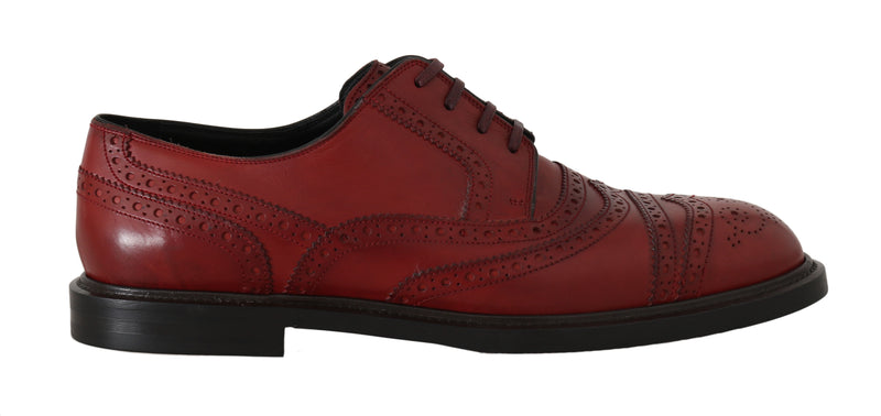 Red Leather Derby Wingtip Oxford