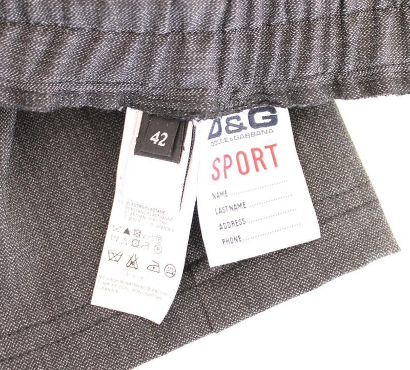 Gray Checkered Chinos Pants Sport