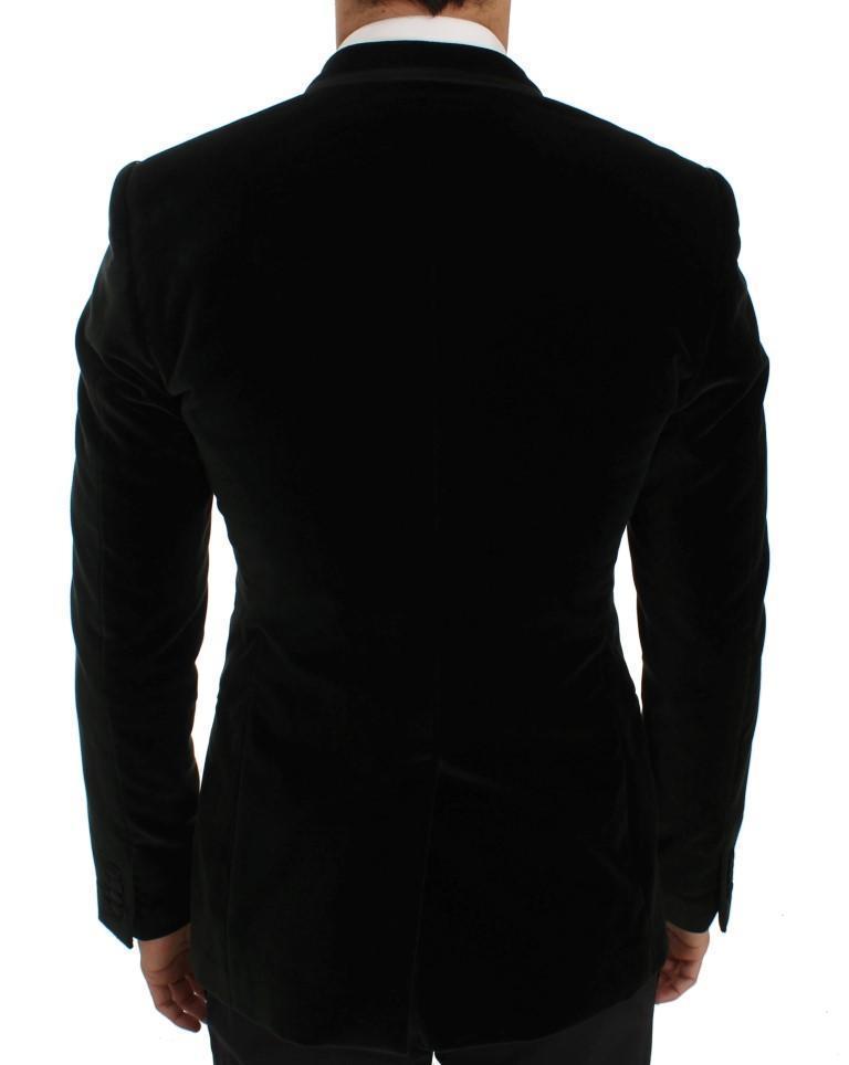 Green Velvet Slim Fit Blazer Jacket
