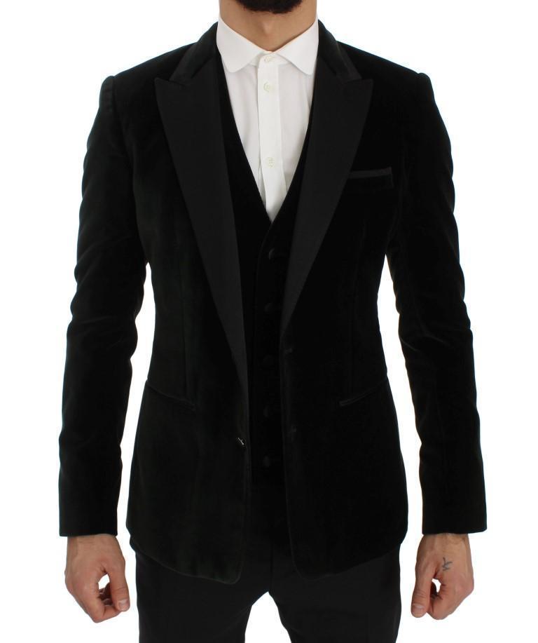 Green Velvet Slim Fit Blazer Jacket