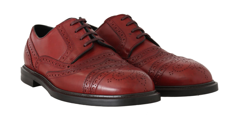 Red Leather Derby Wingtip Oxford