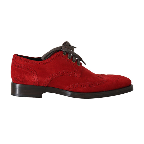 Red Leather Derby Dress Wingtip