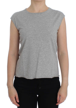 Gray crewneck cotton t-shirt