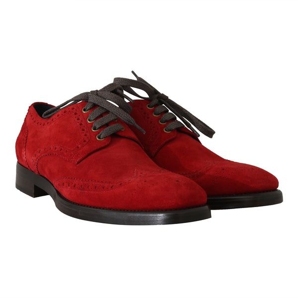 Red Leather Derby Dress Wingtip