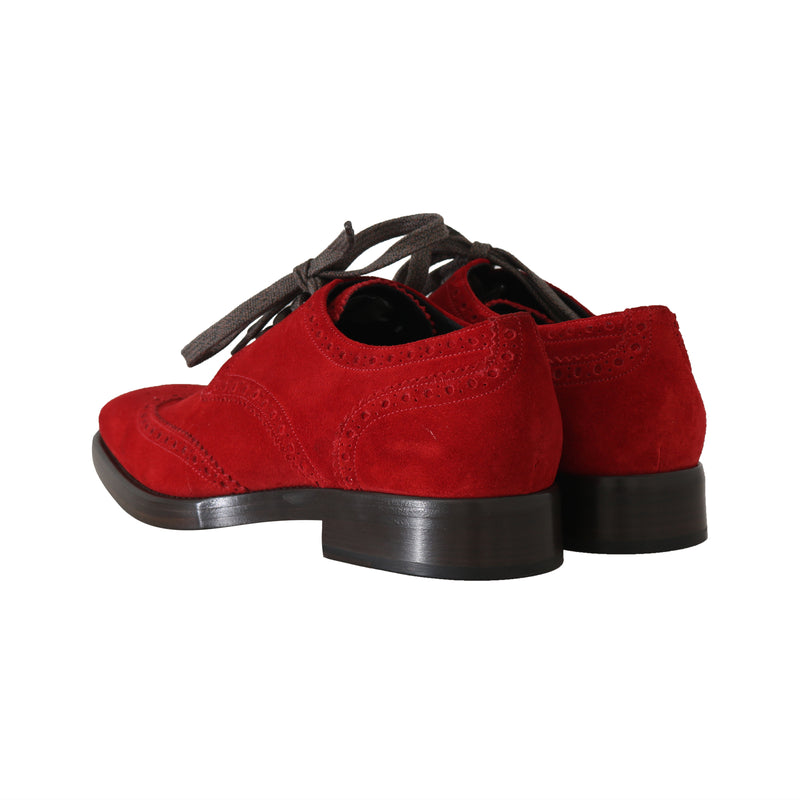 Red Leather Derby Dress Wingtip