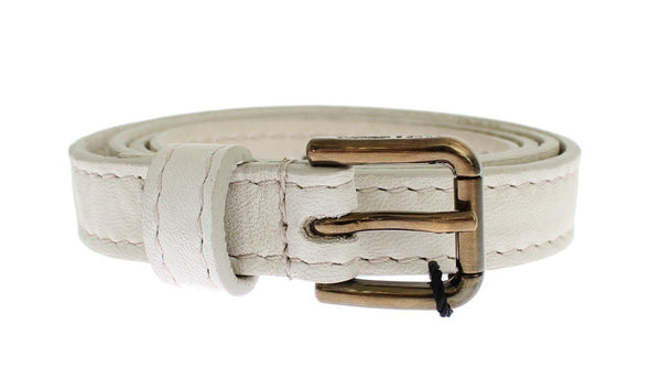 White leather belt