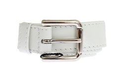 White leather belt