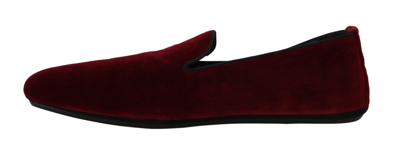 Bordeaux Black Velvet Dress Loafers