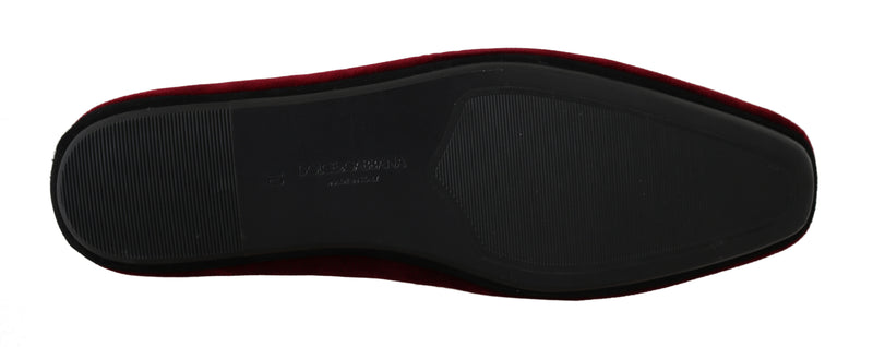 Bordeaux Black Velvet Dress Loafers