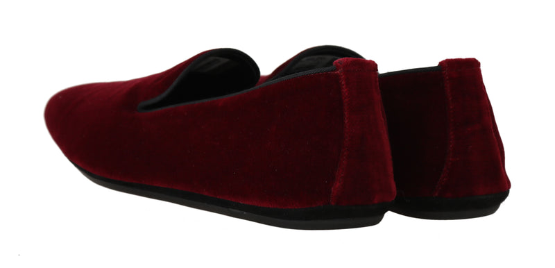 Bordeaux Black Velvet Dress Loafers