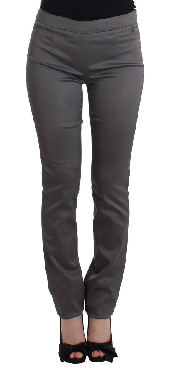 Gray slim fit pants