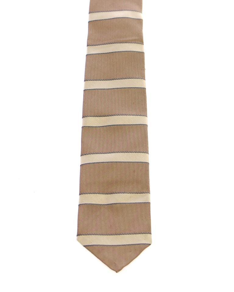Brown Silk Pattern Slim Neck Tie