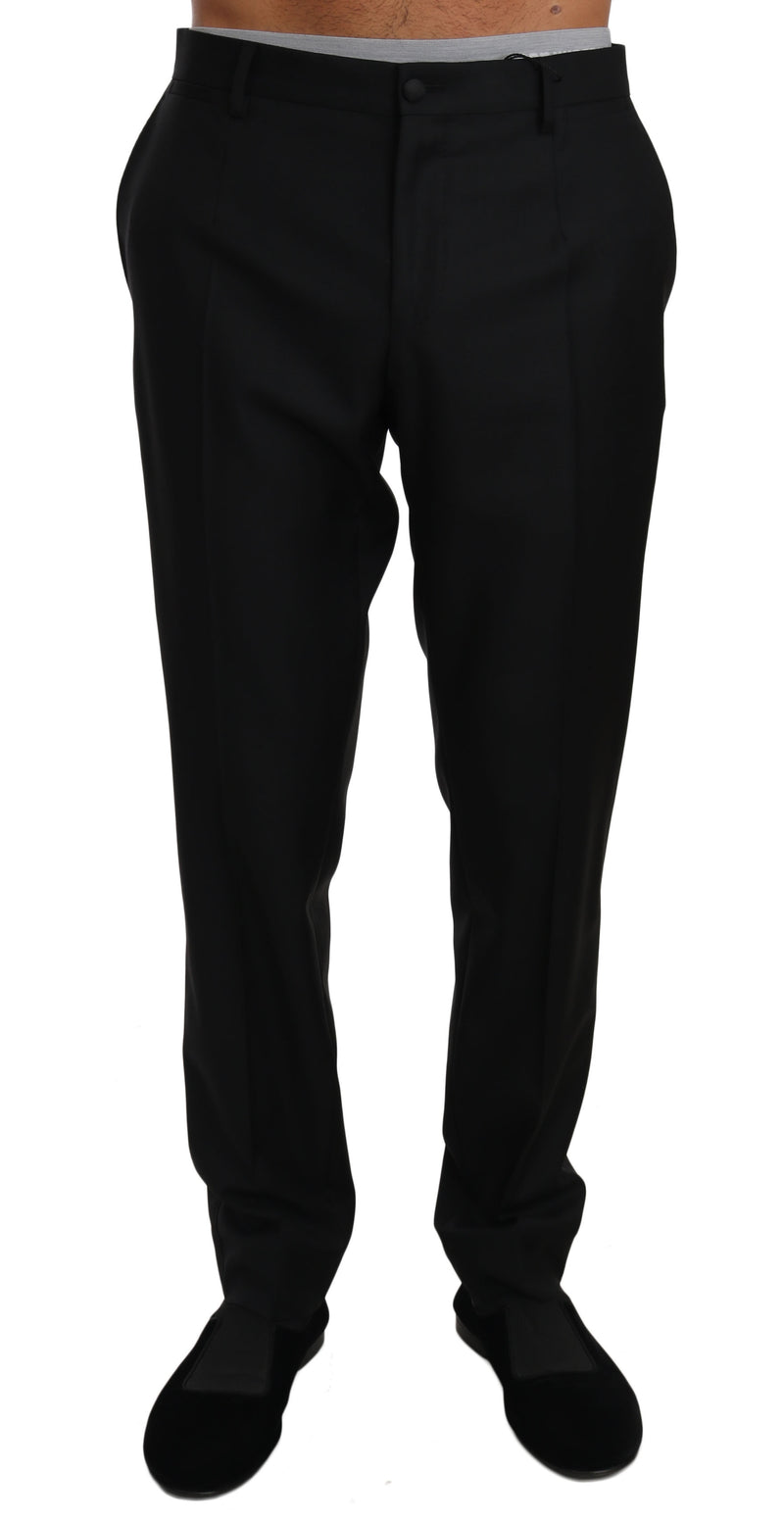 Black Wool Formal Dress Trousers Pants