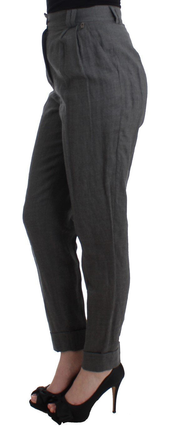 Gray tapered pants